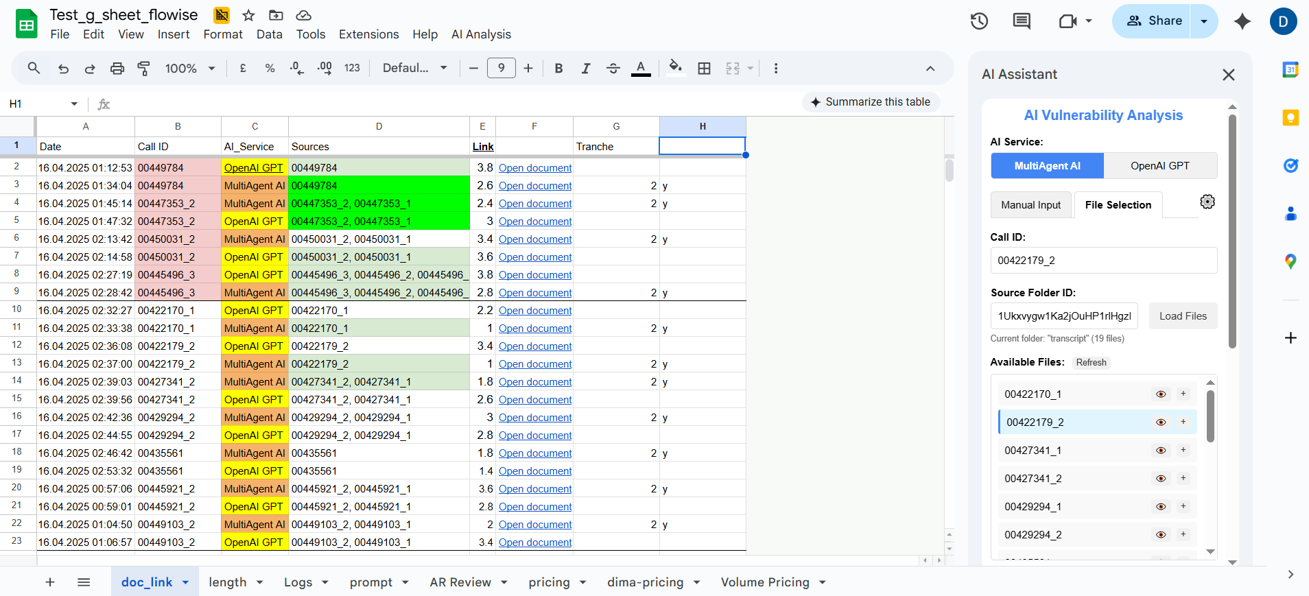 Call Analytics Screenshot 2