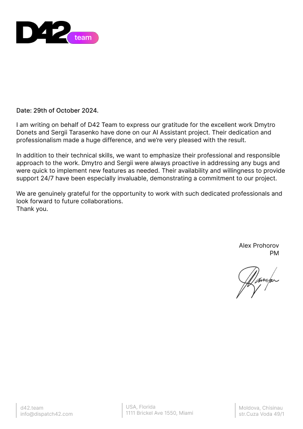 Review from D42 Technologies